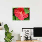 Hibiskus Blume Bright Magenta Poster (Heimbüro)