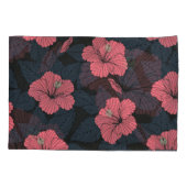 Hibiskus Blume: dunkle, nahtlose Tapete. Kissenbezug (Rückseite)