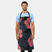 Hibiskus Blume: dunkle, nahtlose Tapete. Schürze (Getragen)