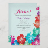 Hibiskus Blume Einladung (Vorne/Hinten)