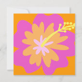 Hibiskus Blume Einladung (Vorderseite)