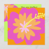 Hibiskus Blume Einladung (Vorne/Hinten)