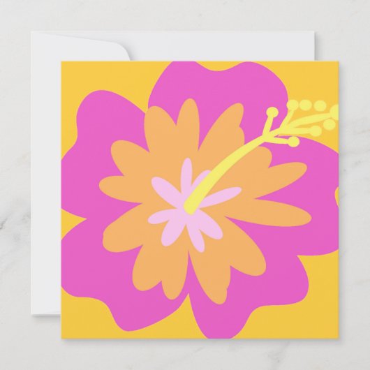 Hibiskus Blume Einladung (Vorderseite)