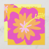 Hibiskus Blume Einladung (Vorne/Hinten)