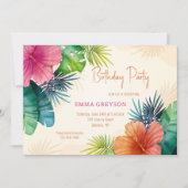 Hibiskus Blume Einladung (Vorderseite)