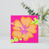 Hibiskus Blume Einladung (Stehend Vorderseite)