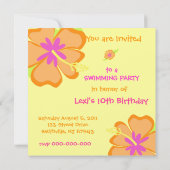 Hibiskus Blume Einladung (Rückseite)