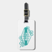 Hibiskus-Blume-Emblem Gepäckanhänger (Vorderseite vertikal)