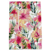 Hibiskus Blume für 85. Geburtstag Mittlere Geschenktüte (Rückseite)