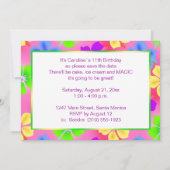 Hibiskus Blume Geburtstagspartei Save The Date (Rückseite)