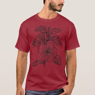 Hibiskus Blume Graphic Florist T-Shirt