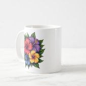 Hibiskus Blume Keramik Kaffee Tasse (Vorderseite Links)