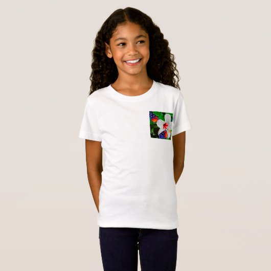 Hibiskus-Blume mit 2 Tiger Basic Dark T - Shirt (Vorne ganz)