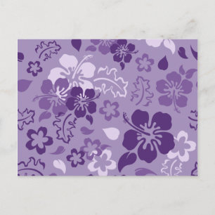 Hibiskus-Blume-Muster Postkarte