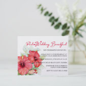 Hibiskus-Blume nach der Hochzeit Frühstück oder Br Einladung (Stehend Vorderseite)
