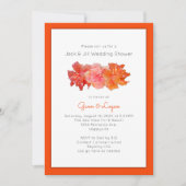 Hibiskus Blume Orange Polterabend Einladung (Vorderseite)