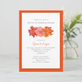 Hibiskus Blume Orange Polterabend Einladung (Stehend Vorderseite)