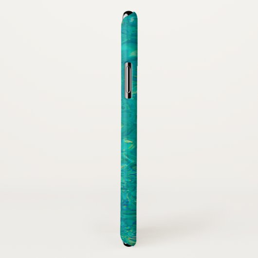 Hibiskus Blume Ozeanwasser Hawaiianisches aquamari Case-Mate iPhone Hülle (Hinten/Rechts)