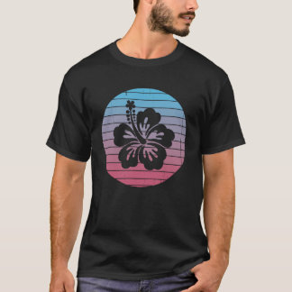 Hibiskus Blume Sommer Hawaiianische Blume Sonnenun T-Shirt