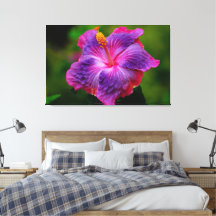 Hibiskus Blume Stretch Canvas Print