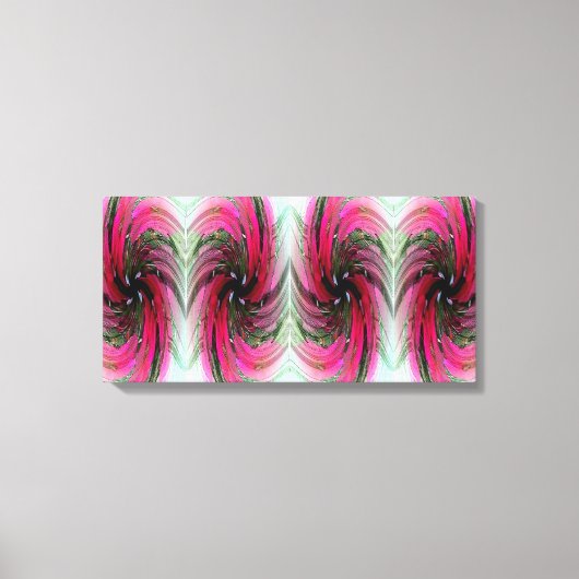 Hibiskus Blume Swirl X 4 Wrapped Canvas Leinwanddruck (Vorderseite)