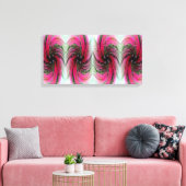 Hibiskus Blume Swirl X 4 Wrapped Canvas Leinwanddruck (Insitu (Wohnzimmer))