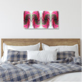 Hibiskus Blume Swirl X 4 Wrapped Canvas Leinwanddruck (Insitu (Schlafzimmer))