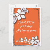 Hibiskus Blume Tropical Beach Hawaiian Wedding Postkarte (Vorne/Hinten)