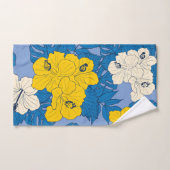 Hibiskus Blume und Blätter Badhandtuch Set (Handtuch)