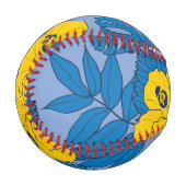 Hibiskus Blume und Blätter Baseball (Vorderseite Links)