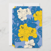 Hibiskus Blume und Blätter Einladung (Vorderseite)