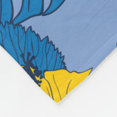 Hibiskus Blume und Blätter Fleecedecke (Ecke)