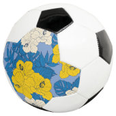 Hibiskus Blume und Blätter Fußball (Dreiviertel)