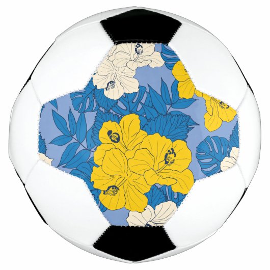 Hibiskus Blume und Blätter Fußball (Vorderseite)