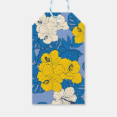 Hibiskus Blume und Blätter Geschenkanhänger (Rückseite)