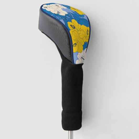 Hibiskus Blume und Blätter Golf Headcover (angewinkelt)