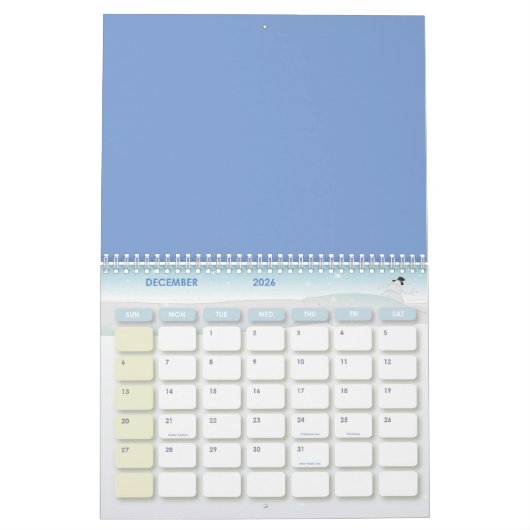 Hibiskus Blume und Blätter Kalender (Dez 2026)