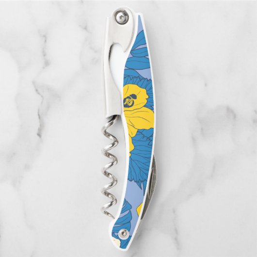 Hibiskus Blume und Blätter Kellnermesser (Vorderseite)