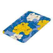 Hibiskus Blume und Blätter Magnet (Linke Seite)