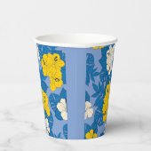 Hibiskus Blume und Blätter Pappbecher (Rechts)