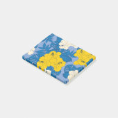 Hibiskus Blume und Blätter Post-it Klebezettel (angewinkelt)