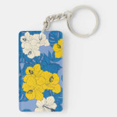 Hibiskus Blume und Blätter Schlüsselanhänger (Rückseite)