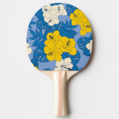 Hibiskus Blume und Blätter Tischtennis Schläger (Vorderseite)