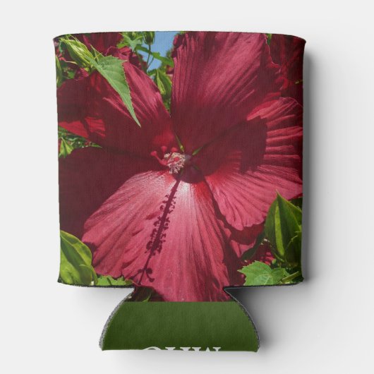 Hibiskus Blume und Blue Sky Dosenkühler (Rückseite)