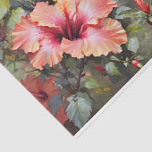Hibiskus Blume und Hummingbird Decoupage Seidenpapier (Ausschnitt)