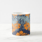 Hibiskus-Blume: Vintages Blumenmuster Kaffeetasse (Mittel)