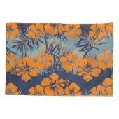 Hibiskus-Blume: Vintages Blumenmuster Kissenbezug (Rückseite)