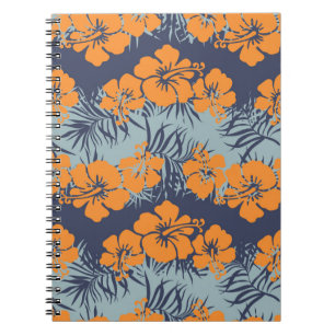 Hibiskus-Blume: Vintages Blumenmuster Notizblock