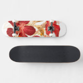 Hibiskus-Blume - Watercolorfarbe 2 Skateboard (Horizontal)