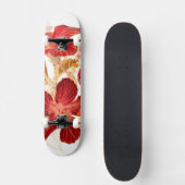 Hibiskus-Blume - Watercolorfarbe 2 Skateboard (Vorderseite)